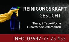 Reinigungskraft in Thale